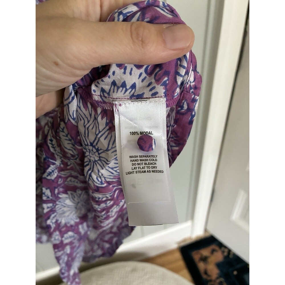 Emerson Fry Maxi Dress XL Lucy 4 Love Thomas Long Floral Purple Boho Button - Picture 4 of 8